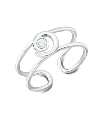 Swirly Rhinestone Toe Ring TR-304